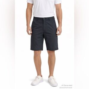 Gotcha Sz 36 lightweight black/blue subtle pattern zip up board shorts